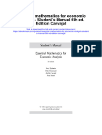Download Essential Mathematics For Economic Analysis Students Manual 5Th Ed Edition Carvajal full chapter