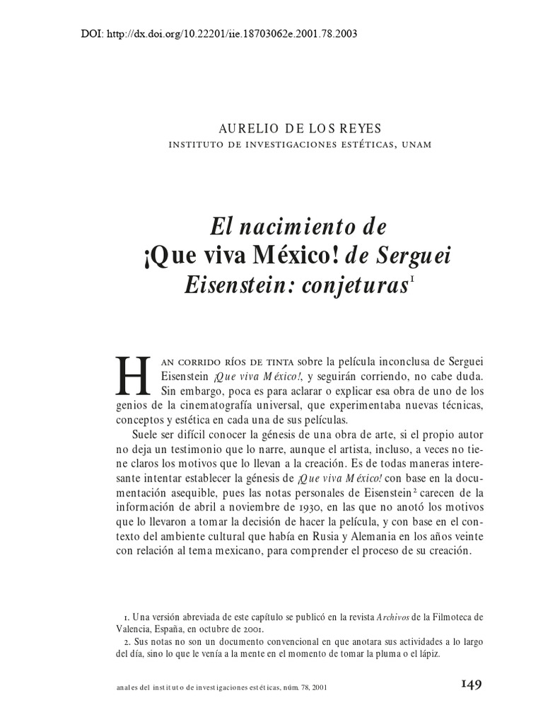 Aurelio de Los Reyes - El Nacimiento de Que Viva Mexico | PDF | México ...