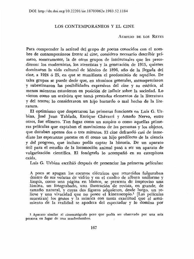 Aurelio de Los Reyes - Los Contemporaneos y El Cine | PDF