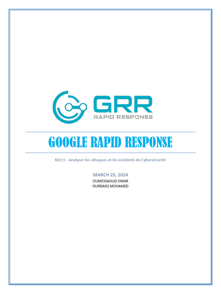 GRR : Cadre de réponse aux incidents | PDF | Logiciel malveillant ...