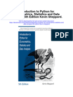 Download Introduction To Python For Econometrics Statistics And Data Analysis 5Th Edition Kevin Sheppard full chapter