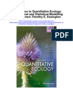 Download Introduction To Quantitative Ecology Mathematical And Statistical Modelling For Beginners Timothy E Essington full chapter