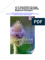 Download Introduction To Quantitative Ecology Mathematical And Statistical Modelling For Beginners Essington full chapter