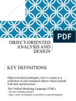 6 Object Oriented Analysis and Design
