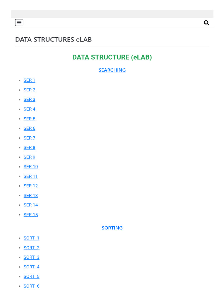 Data Structures eLab Overview | PDF | Teaching Methods & Materials