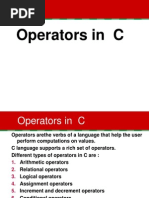 Pre Processor Directives and Operators in C