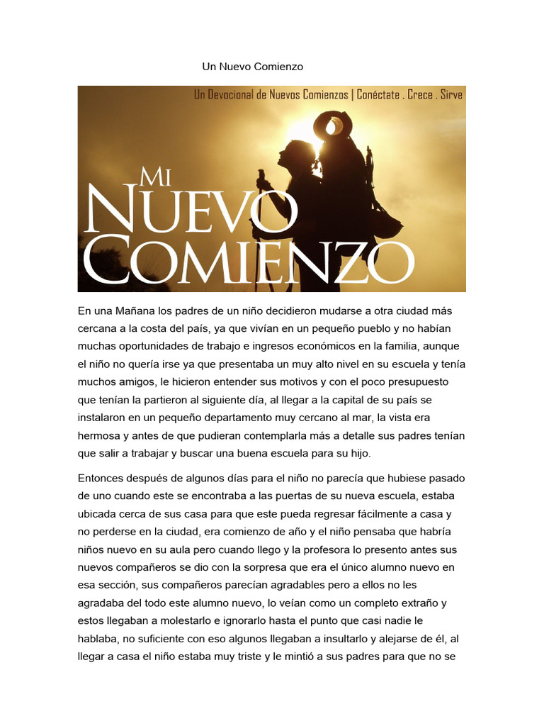 Un Nuevo Comienzo Pdf