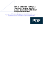 Download Introduction To Software Testing A Practical Guide To Testing Design Automation And Execution 1St Edition Panagiotis Leloudas full chapter