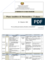 Plano Analitico II 7 Classe. 2023