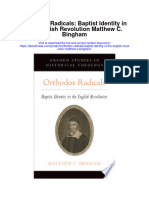 Orthodox Radicals Baptist Identity in The English Revolution Matthew C Bingham Full Chapter