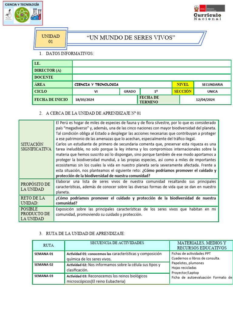 Cuidado de la Biodiversidad en Secundaria | PDF | Hipótesis | Aprendizaje