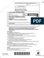 2306 9FM0 01 a Level Core Pure Mathematics 1 June 2023 PDF