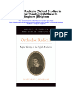 Download Orthodox Radicals Oxford Studies In Historical Theology Matthew C Bingham Bingham full chapter