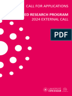 Call For External IdEx Chairs - Advanced Research Program 2024