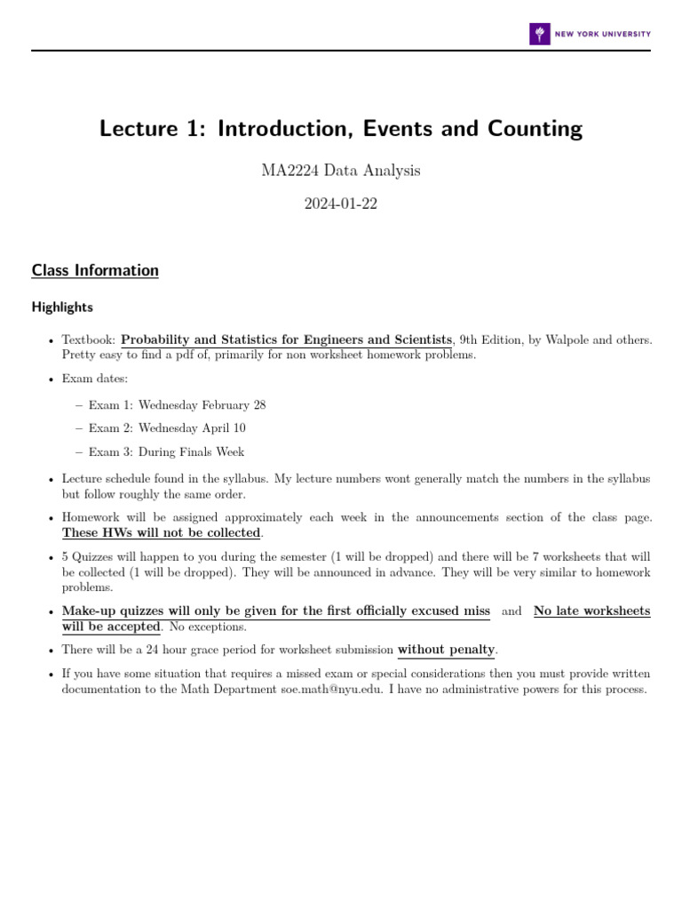 01 Introduction PDF | PDF | Sampling (Statistics) | Empty Set