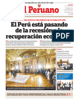 El Perú Está Pasando de La Recesión A La Recuperación Económica