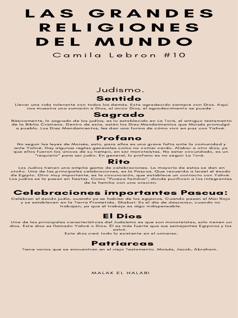 Religiones del Mundo: Judaísmo, Islam, Cristianismo, Hinduismo y ...