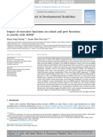 Impact of executive functions  youths ADHD