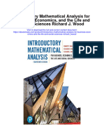 Introductory Mathematical Analysis For Business Economics and The Life and Social Sciences Richard J Wood Full Chapter