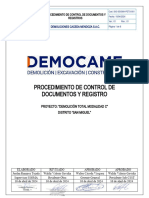 SIG-SSOMA-PETS-001 Procedimiento de Control de Documentos y Registro Ver01 Rev01