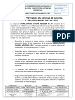 SIG-SSOMA-POL-005 Política de Prevención Del Consumo de Alcohol, Tabaco y Otras Sustancias Psicoactivas