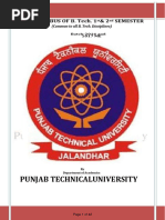 Syllabus B. Tech ME Batch 2016 and 2017