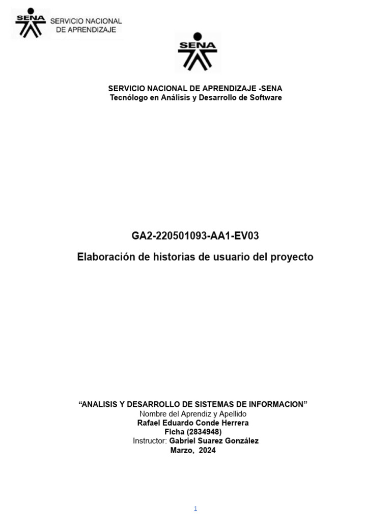 Historias de Usuario: Control de Parqueadero | PDF | Software | Usuario ...