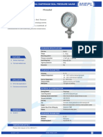 Integral Diaphragm Seal Pressure Gauge: Threaded