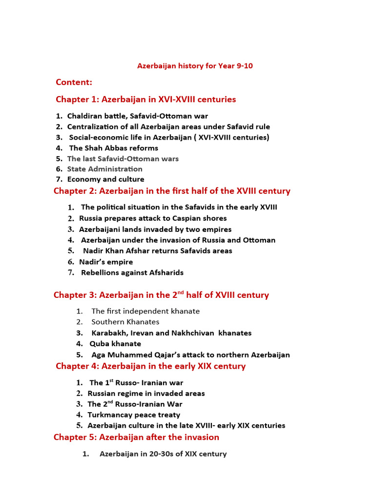 History 2 Pdf Azerbaijan