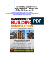 Download Handbook For Building Construction Administration Materials Design And Safety Clifford J Schexnayder full chapter