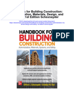 Handbook For Building Construction Administration Materials Design and Safety 1St Edition Schexnayder Full Chapter