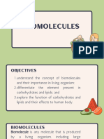 Biomolecules Carbohydrates and Lipids