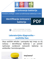 Vezba 3 - Izolovanje I Identifikacija Bakterija - PDF