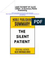 The Silent Patient by Alex Michaelides A Summary Noble Publishing Full Chapter