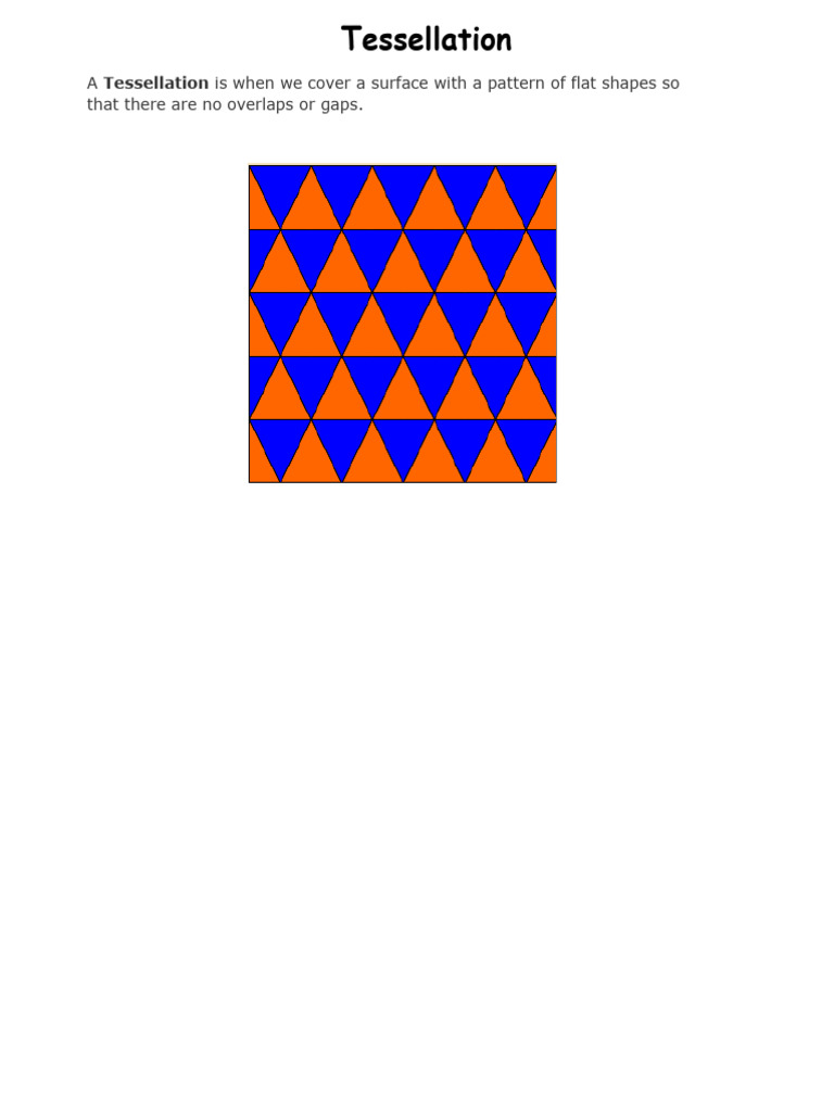 Tessellation Patterns in Math Worksheets | PDF | Classical Geometry ...