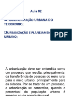 AULA 01 - Urbanização e Planeamento Urbano
