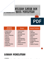 Teknik penulisan ilmiah dan publikasi hasil penelitian