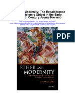 Ether and Modernity The Recalcitrance of An Epistemic Object in The Early Twentieth Century Jaume Navarro Full Chapter