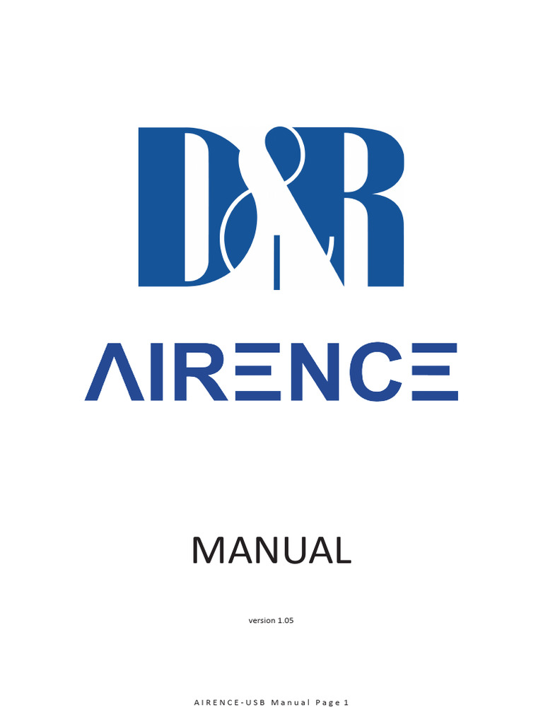 D R Airence User Manual PDF Sound Technology Recording