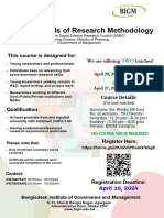 Fundamentals of Research Methodology: This Course Is Designed For: We Are Offering Batches!