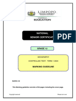 Geog GR 12 Common Test 1 Marking Guideline