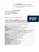 Form DIR-2 - Consent Letter