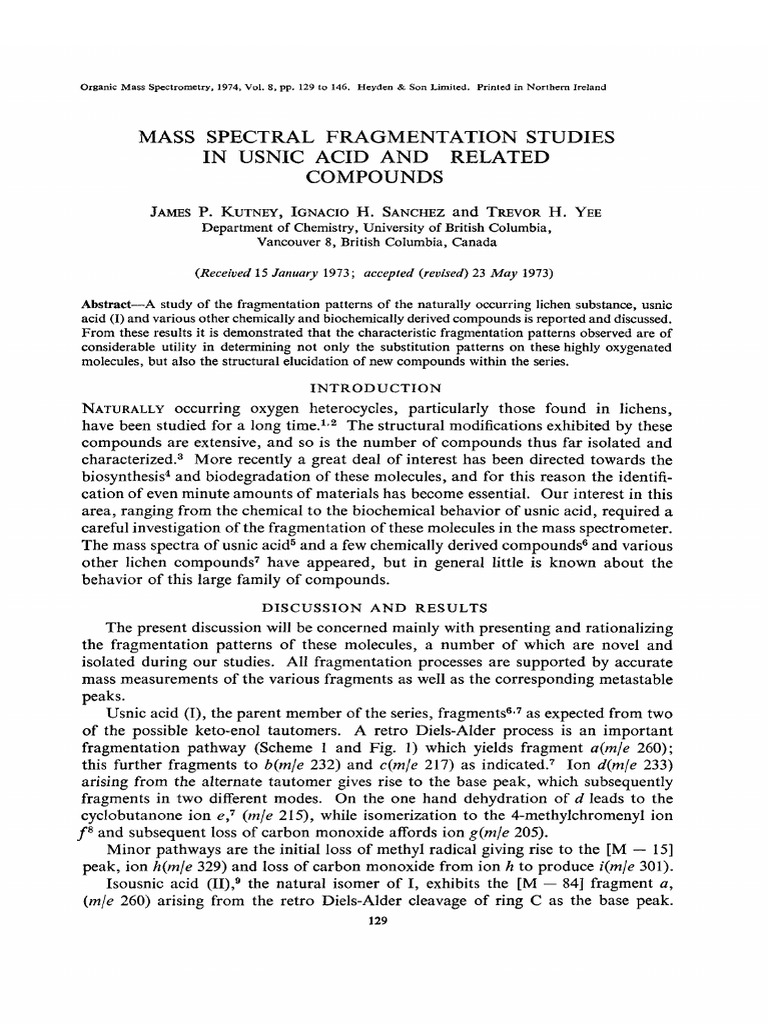 Kutney 1974 | PDF | Acid | Chemical Compounds