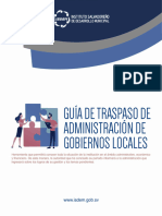 Guía de Traspaso de Administración de Los Gobiernos Locales