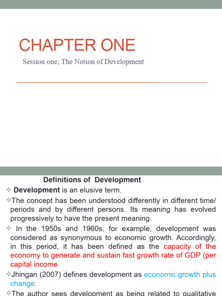 Understanding Development Concepts | PDF | Economic Growth | Economics