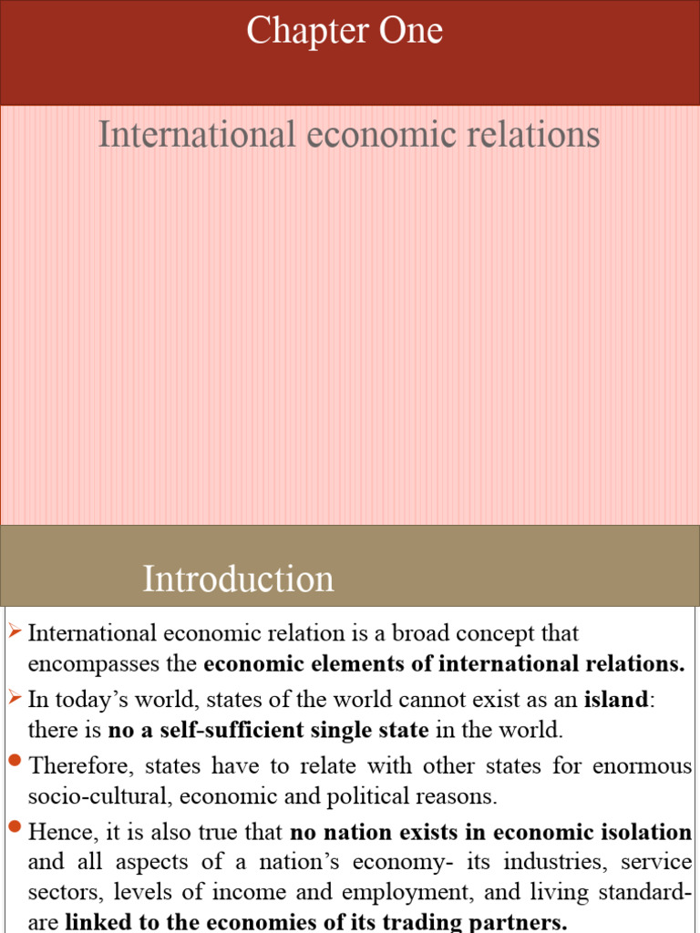 Chapter one pdf mercantilism comparative advantage
