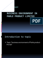 Business environment in Parle product limited