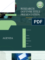 Research Proposal Business Presentation in Dark Green Orange Geometric Style