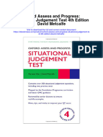 Oxford Assess and Progress Situational Judgement Test 4Th Edition David Metcalfe Full Chapter