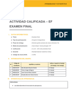 Actividad Calificada - Ef Examen Final: I. Datos Informativos